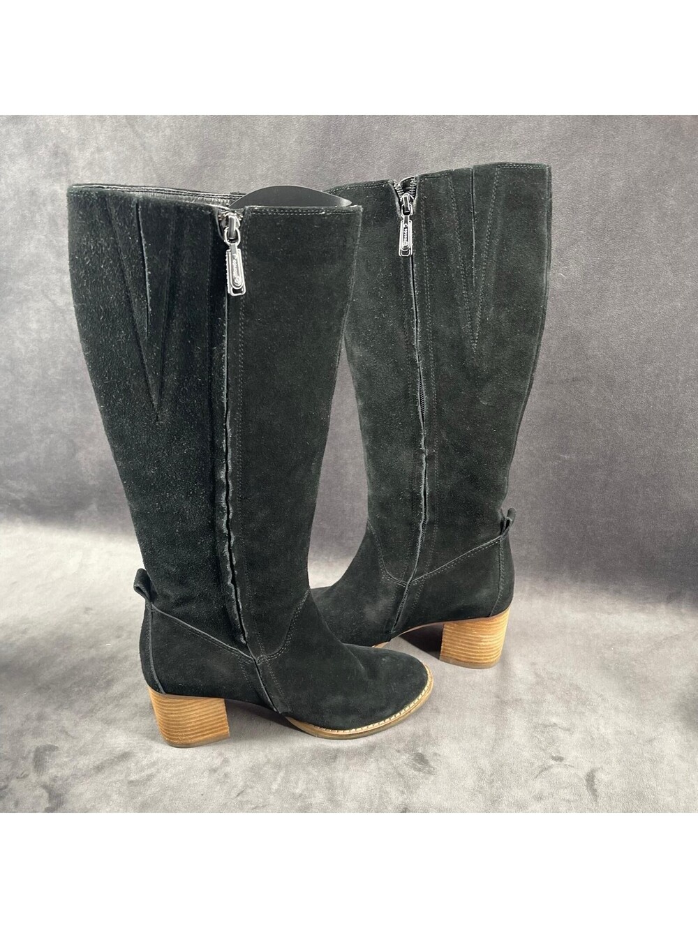 Blondo Wide Calf Black Suede Knee-High Boots Women’s Sz 8.5 Waterproof Tatiana